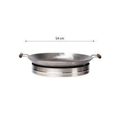 Wok panna ar adapteri GrillSymbol 545 inox, ø 54 cm cena un informācija | Grila, barbekjū piederumi un aksesuāri | 220.lv