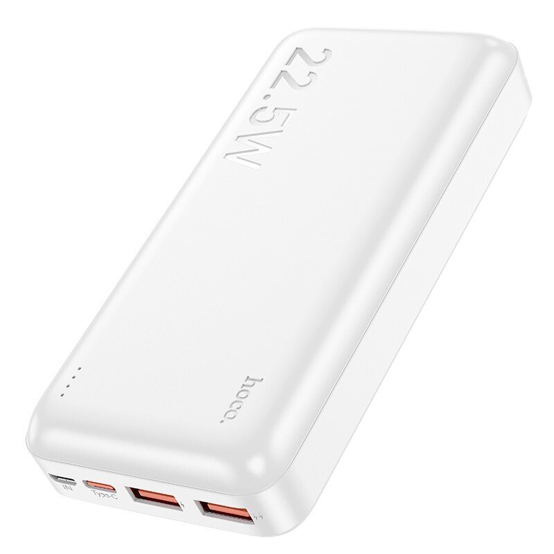 Ārējais-akumulators Power Bank Hoco J101A PD 20W+Quick Charge 3.0 22.5W 20000mAh balts цена и информация | Lādētāji-akumulatori (Power bank) | 220.lv