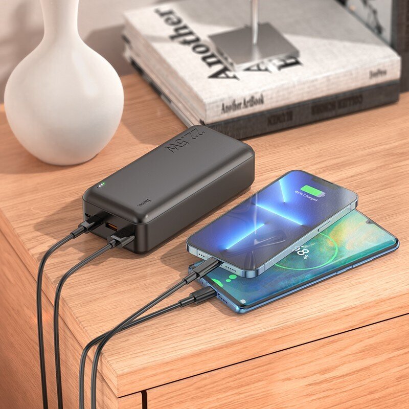 Ārējais-akumulators Power Bank Hoco J101B PD 20W+Quick Charge 3.0 22.5W 30000mAh melns cena un informācija | Lādētāji-akumulatori (Power bank) | 220.lv