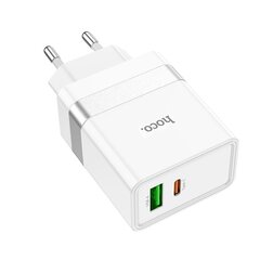 Сетевая зарядка Hoco N21 USB-A/Type-C PD30W+QC3.0 белая цена и информация | Зарядные устройства для телефонов | 220.lv