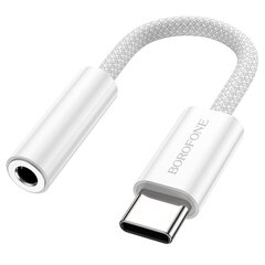 Аудиоадаптер Borofone BV15 3,5 мм — USB-C серебристый цена и информация | Адаптеры и USB разветвители | 220.lv