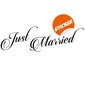 "Just Married" melna vinila auto vai sienas uzlīme salonam vai auto dekors kāzām - 100 x 33 cm цена и информация | Dekoratīvās uzlīmes | 220.lv