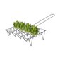 Dārzeņu grils EDM, 33,5x25 cm цена и информация | Grila, barbekjū piederumi un aksesuāri | 220.lv