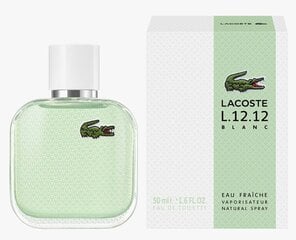 Tualetes ūdens vīriešiem Lacoste L.12.12 Blanc Eau Fraîche EDT, 50 ml cena un informācija | Lacoste Smaržas, kosmētika | 220.lv