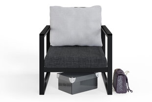 Dārza atzveltnes krēsls, tumši pelēks цена и информация | скамейка со столиком | 220.lv