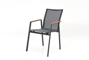 6-u āra krēslu komplekts, pelēks cena un informācija | Dārza krēsli | 220.lv