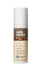 Izsmidzināmā krāsa matu saknēm Milk Shake SOS Roots Brown, 75 ml cena un informācija | Matu krāsas | 220.lv