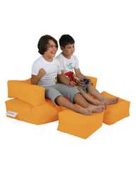 Sēžammaiss Kids Double Seat Pouf, oranžs цена и информация | Кресла-мешки и пуфы | 220.lv