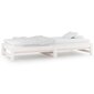 vidaXL izvelkama gulta, balta, 2x(90x190) cm, priedes masīvkoks cena un informācija | Gultas | 220.lv