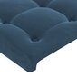 vidaXL gultas galvgalis ar LED, 90x5x118/128 cm, tumši zils samts cena un informācija | Gultas | 220.lv