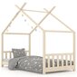 vidaXL bērnu gultas rāmis, 80x160 cm, priedes masīvkoks cena un informācija | Bērnu gultas | 220.lv