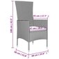 vidaXL 9-daļīgs virtuves mēbeļu komplekts ar matračiem, PE rotangpalma cena un informācija | Dārza krēsli | 220.lv