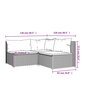 vidaXL 3-daļīgs dārza atpūtas mēbeļu komplekts, melna PE rotangpalma цена и информация | Dārza krēsli | 220.lv