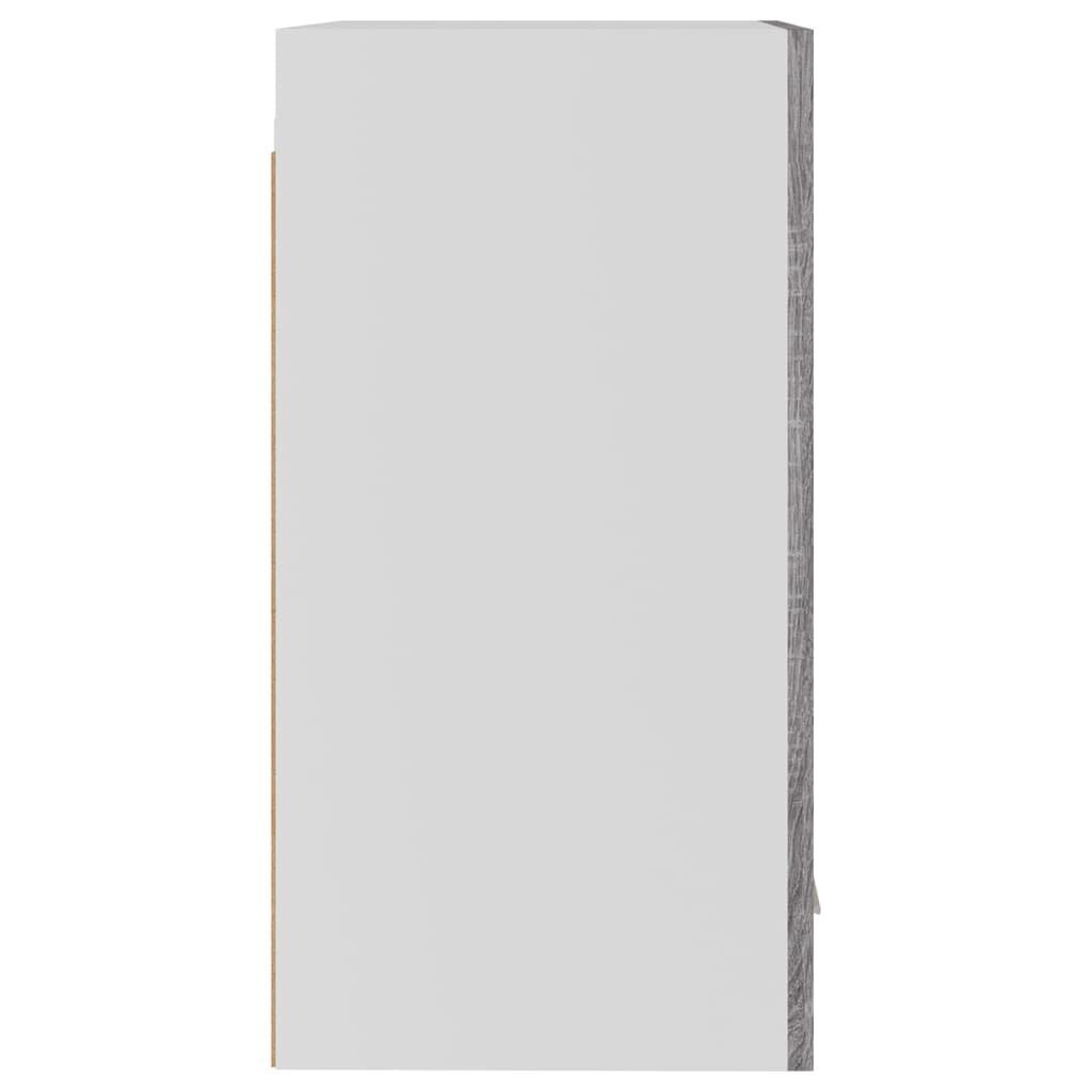 vidaXL sienas skapītis, pelēka ozola, 39,5x31x60 cm, inženierijas koks цена и информация | Virtuves skapīši | 220.lv