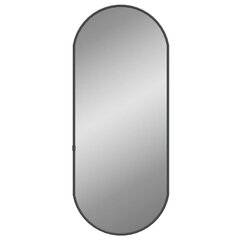 vidaXL sienas spogulis, melns, 60x25 cm, ovāls цена и информация | Зеркала | 220.lv