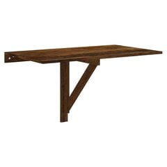 vidaXL sienas galds, ozola krāsa, 100x60x56 cm, inženierijas koks cena un informācija | Dārza galdi | 220.lv