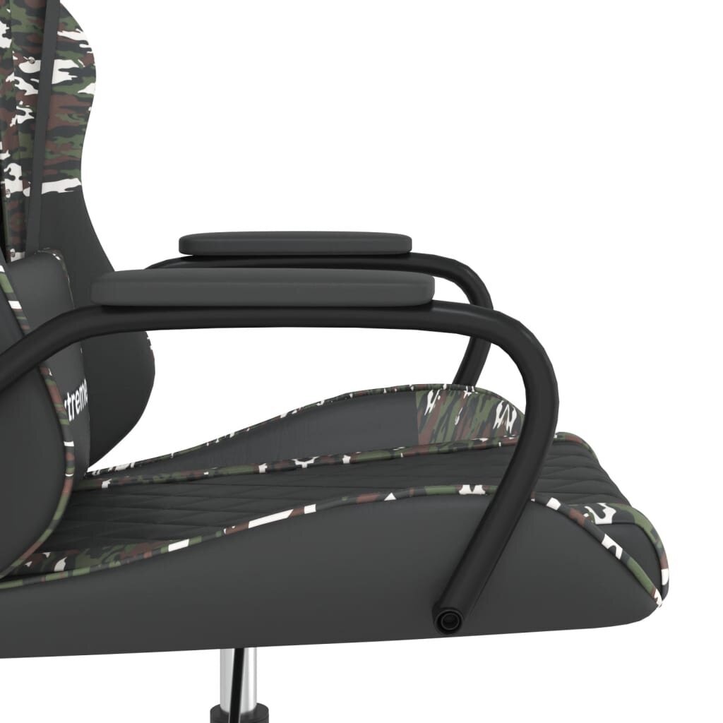 vidaXL datorspēļu krēsls, melna un kamuflāžas mākslīgā āda цена и информация | Biroja krēsli | 220.lv