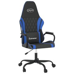 vidaXL datorspēļu krēsls, melna un zila mākslīgā āda цена и информация | Офисные кресла | 220.lv