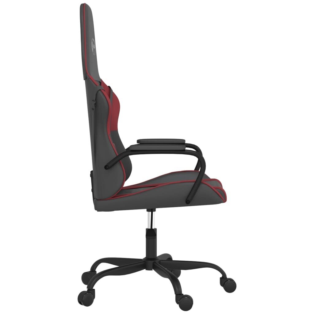 vidaXL datorspēļu krēsls, melna un vīnsarkana mākslīgā āda цена и информация | Biroja krēsli | 220.lv