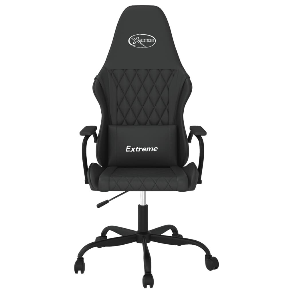 vidaXL datorspēļu krēsls, melna mākslīgā āda cena un informācija | Biroja krēsli | 220.lv