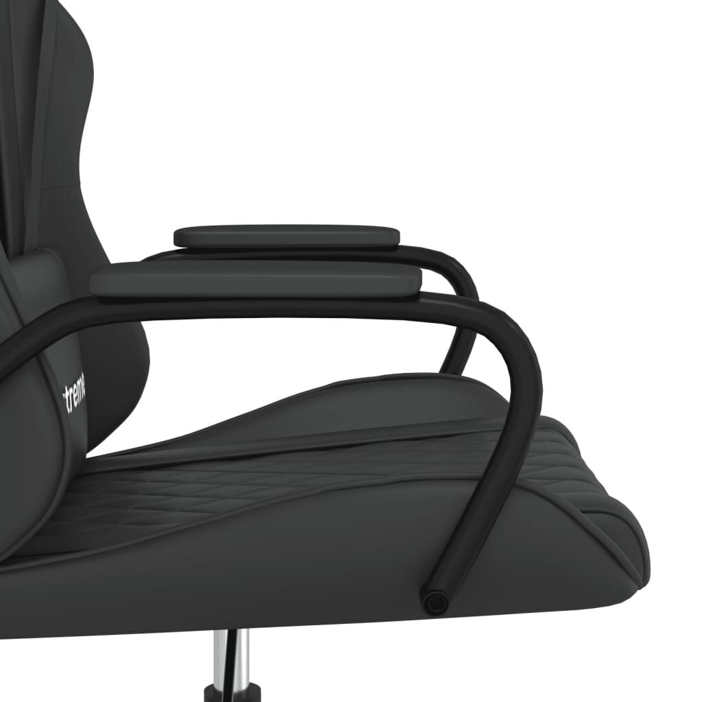 vidaXL datorspēļu krēsls, melna mākslīgā āda цена и информация | Biroja krēsli | 220.lv
