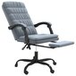 vidaXL biroja krēsls, atgāžams, tumši pelēks samts cena un informācija | Biroja krēsli | 220.lv