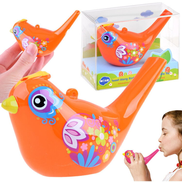 Ūdens svilpe Hola, putns, oranžs cena un informācija | Attīstošās rotaļlietas | 220.lv