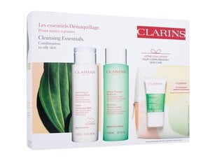 Sejas tīrīšanas komplekts kombinētai un taukainai ādai Clarins: Krēmīgs attīrošs pieniņš, 200 ml + Attīrošs tonizējošs losjons, 200 ml + Sejas skrubis, 15 ml cena un informācija | Sejas ādas kopšana | 220.lv