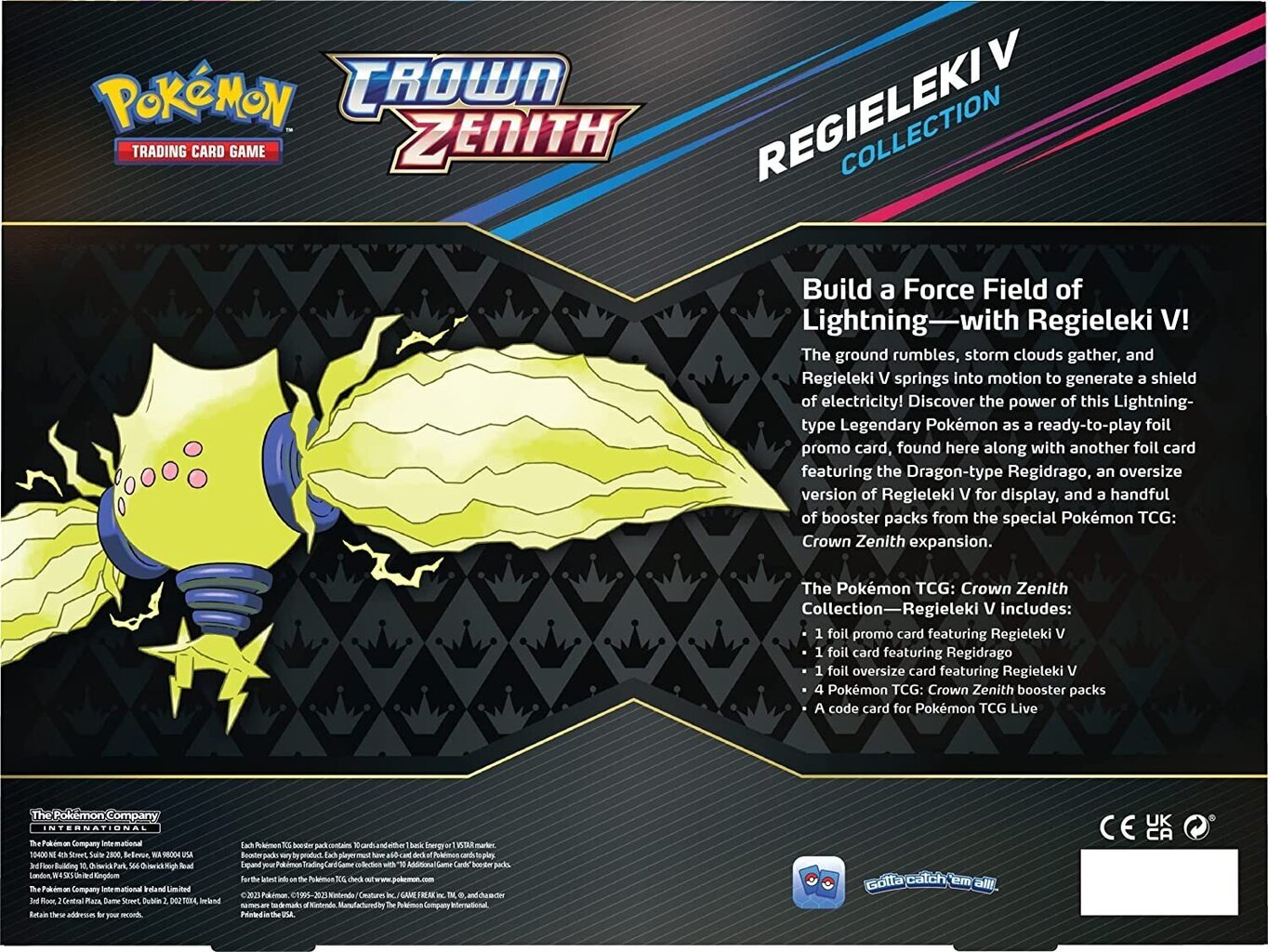 Galda spēle Pokemon TCG Sword & Shield 12.5 Crown Zenith Regieleki V Box, EN cena un informācija | Galda spēles | 220.lv