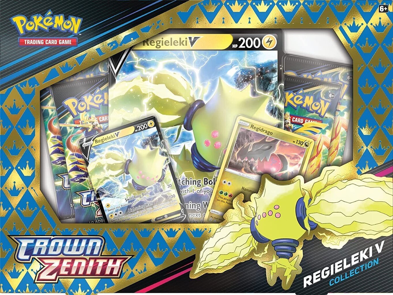 Galda spēle Pokemon TCG Sword & Shield 12.5 Crown Zenith Regieleki V Box, EN cena un informācija | Galda spēles | 220.lv