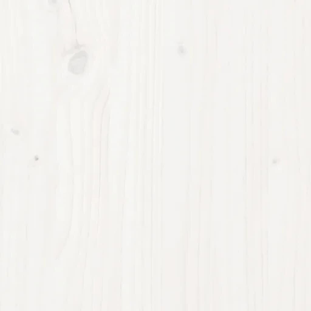 vidaXL sienas galvgalis, balts, 108x3x80 cm, priedes masīvkoks cena un informācija | Gultas | 220.lv