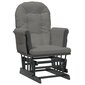 vidaXL šūpuļkrēsls ar kāju balstu, tumši pelēks audums cena un informācija | Atpūtas krēsli | 220.lv