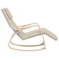 vidaXL šūpuļkrēsls, krēmkrāsas audums цена и информация | Atpūtas krēsli | 220.lv