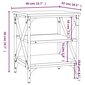 vidaXL galdiņi, 2 gab., melni, 40x42x50 cm, inženierijas koks cena un informācija | Žurnālgaldiņi | 220.lv
