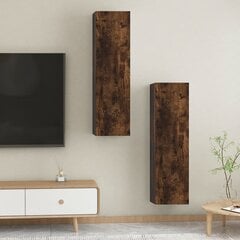 vidaXL sienas TV skapīši, 2 gab., ozolkoka krāsā, 30,5x30x110 cm цена и информация | Тумбы под телевизор | 220.lv