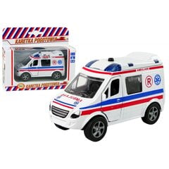 Metalowe Autko Van Pogotowie Ambulans Syreny Alarmowe HKG089 цена и информация | Конструктор автомобилей игрушки для мальчиков | 220.lv