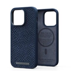 Njord byElements Salmon Leather MagSafe, iPhone 14 Pro, blue - Case cena un informācija | Telefonu vāciņi, maciņi | 220.lv