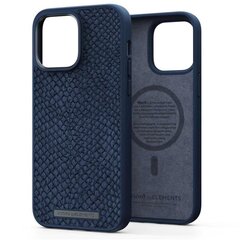 Njord byElements Salmon Leather MagSafe, iPhone 14 Pro Max, blue - Case цена и информация | Чехлы для телефонов | 220.lv