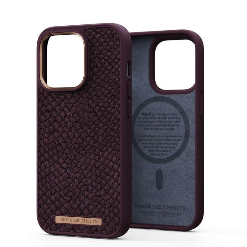 Njord byElements Salmon Leather MagSafe, iPhone 14 Pro, rust - Case цена и информация | Telefonu vāciņi, maciņi | 220.lv