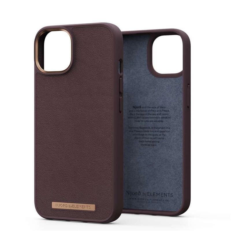 Njord byElements Genuine Leather, iPhone 14, dark brown - Case цена и информация | Telefonu vāciņi, maciņi | 220.lv