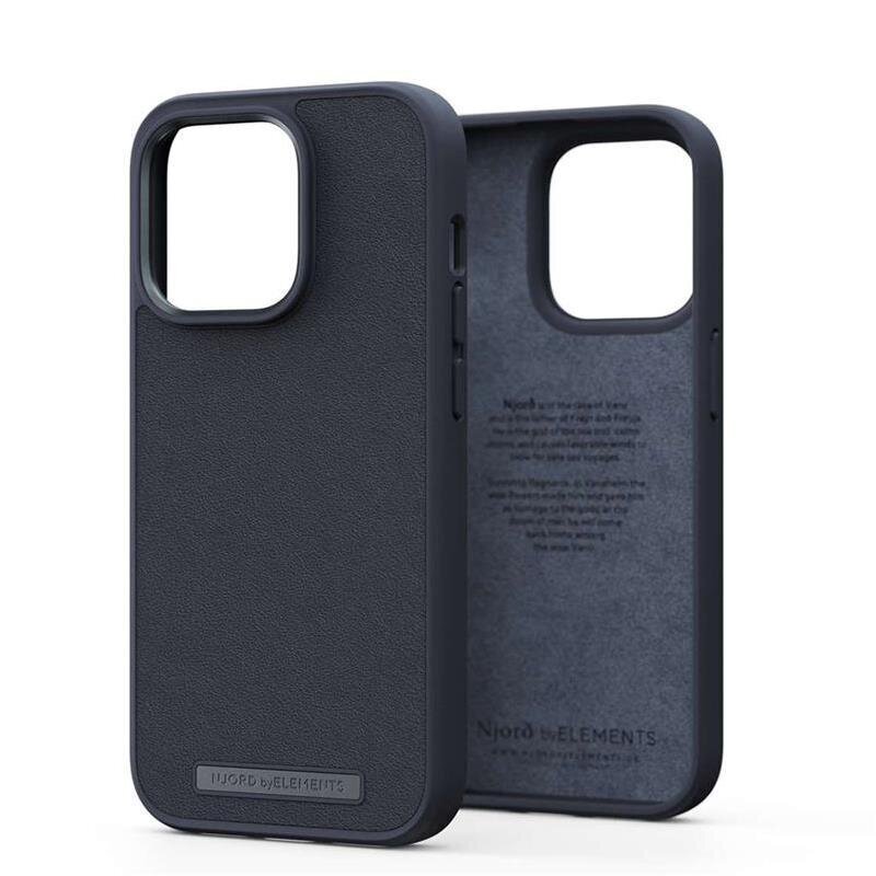 Njord byElements Genuine Leather, iPhone 14 Pro, black - Case cena un informācija | Telefonu vāciņi, maciņi | 220.lv