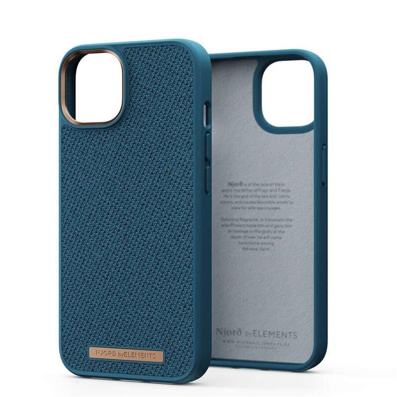 Njord byElements Fabric Tonal, iPhone 14, blue - Case цена и информация | Telefonu vāciņi, maciņi | 220.lv