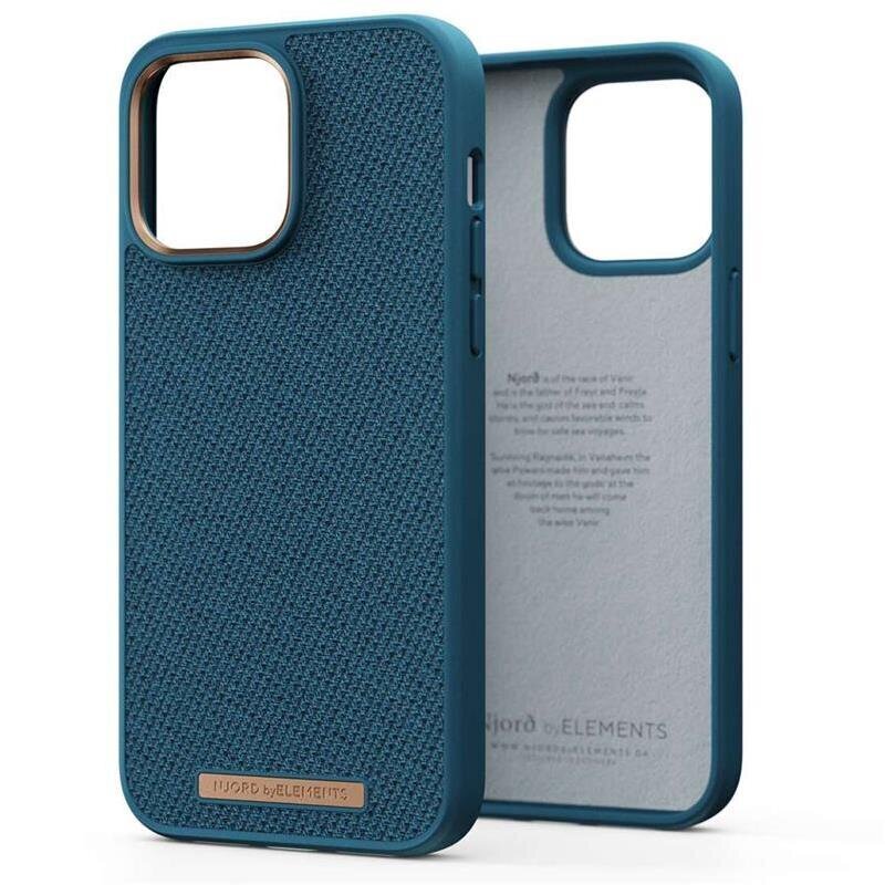 Njord byElements Fabric Tonal, iPhone 14 Pro Max, blue - Case cena un informācija | Telefonu vāciņi, maciņi | 220.lv