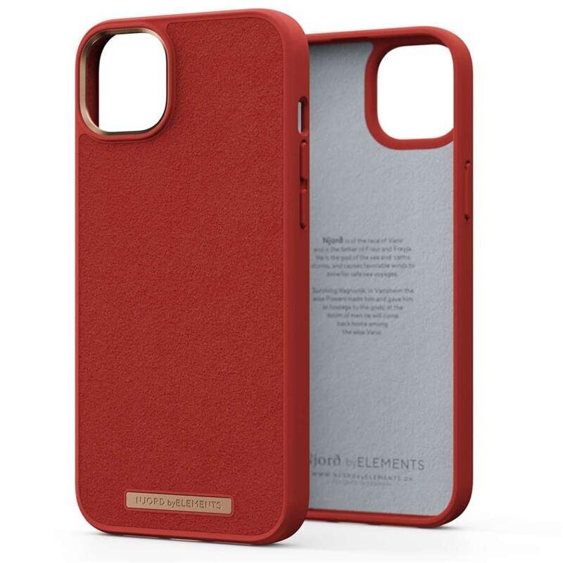 Njord byElements Suede Comfort+, iPhone 14 Plus, burnt orange - Case цена и информация | Telefonu vāciņi, maciņi | 220.lv