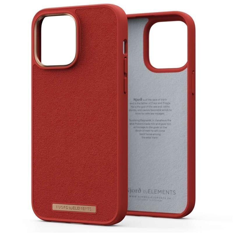 Njord byElements Suede Comfort+, iPhone 14 Pro Max, burnt orange - Case цена и информация | Telefonu vāciņi, maciņi | 220.lv