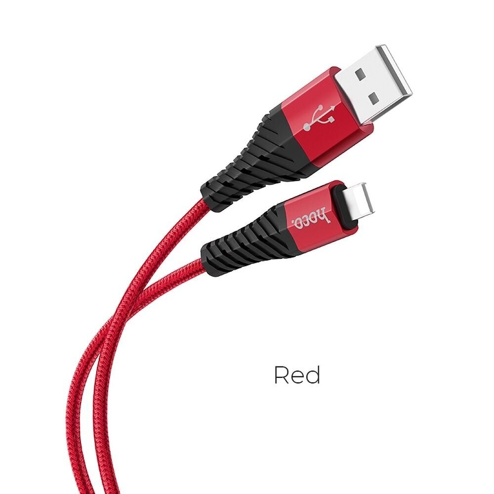Hoco lādēšanas/data kabelis priekš iPhone Lightning 8-pin X38 1 metrs sarkans цена и информация | Savienotājkabeļi | 220.lv