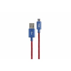 USB to mikro USB kabelis DCU 30401285 Sarkanbrūns Neilons cena un informācija | Savienotājkabeļi | 220.lv