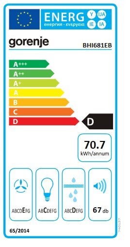 Gorenje Hood BHI681EB cena un informācija | Tvaika nosūcēji | 220.lv