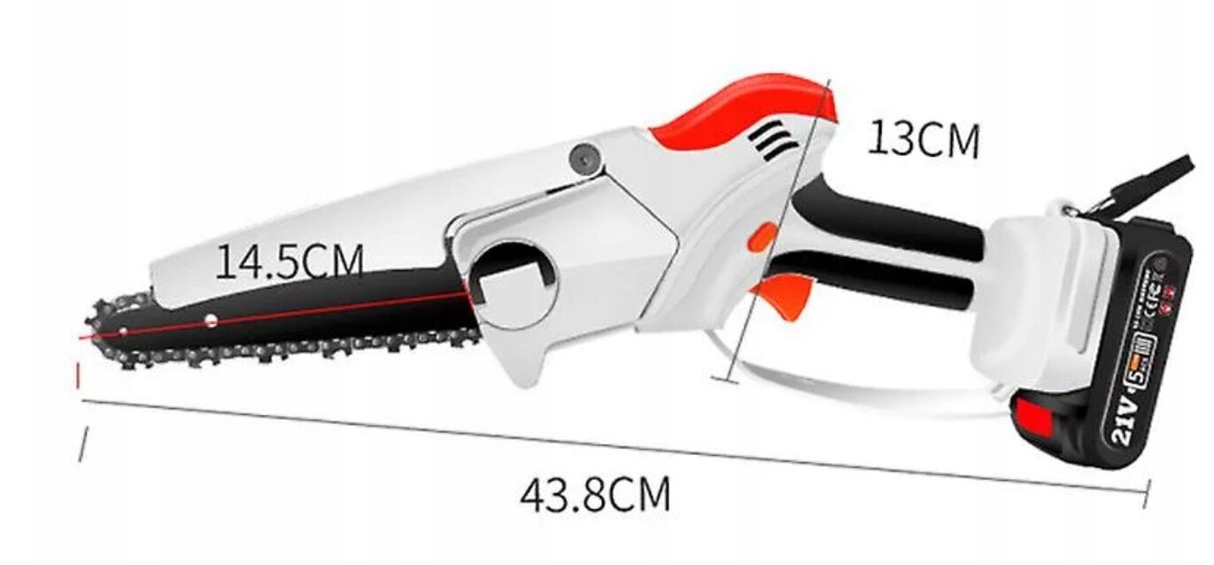 Ķēdes atzarošanas zāģis 21V cena un informācija | Motorzāģi | 220.lv