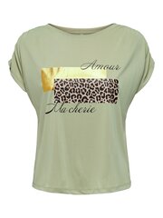 ONLY sieviešu t-krekls 15293567*01, gaiši zaļš 5715420352350 цена и информация | Женские футболки | 220.lv